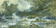 holger drachmann havet i opror USA oil painting artist